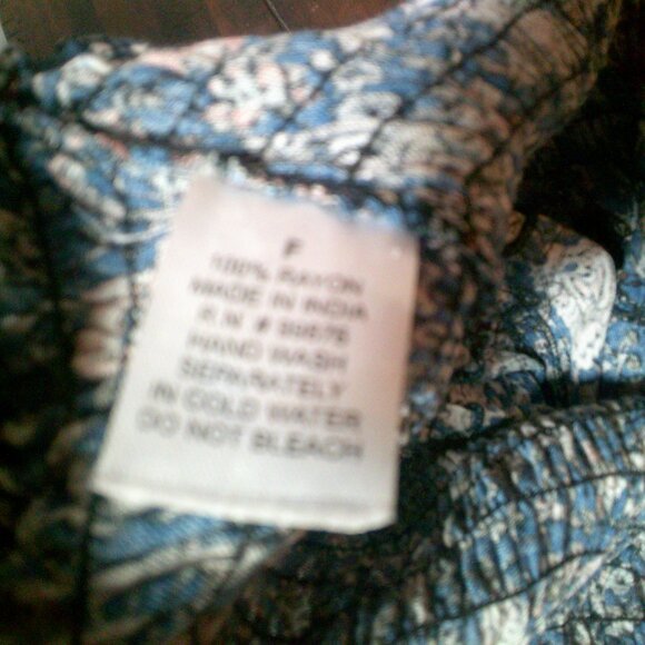 Jumpsuit with Wide-Leg Halara-style Boho Style Smocked top  Made in INDIA SZ F - Picture 8 of 12